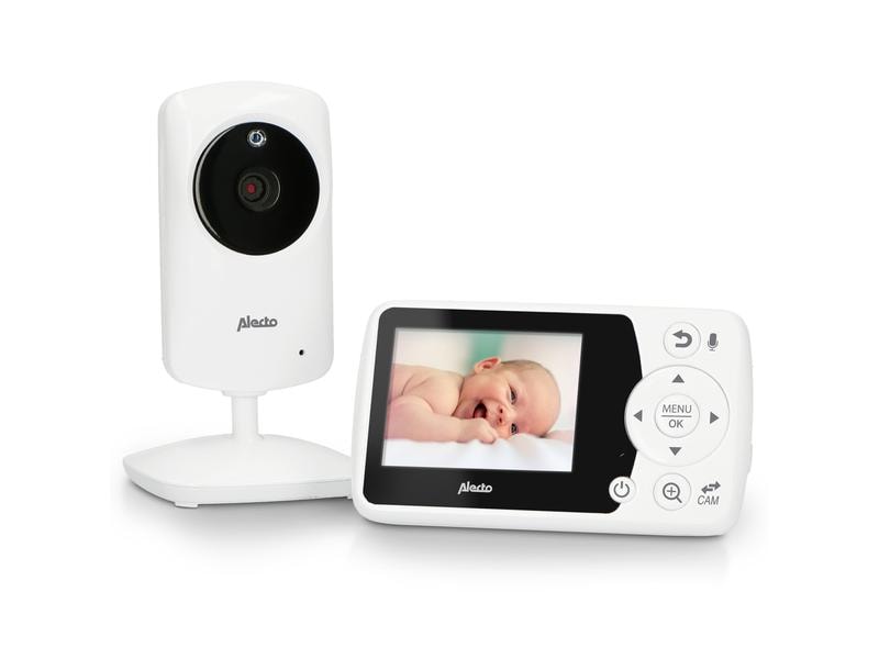 Alecto Babyphone DVM-64 mit Kamera Video-Babyphone mit 2.4 Zoll (6.1 cm) Farbdisplay