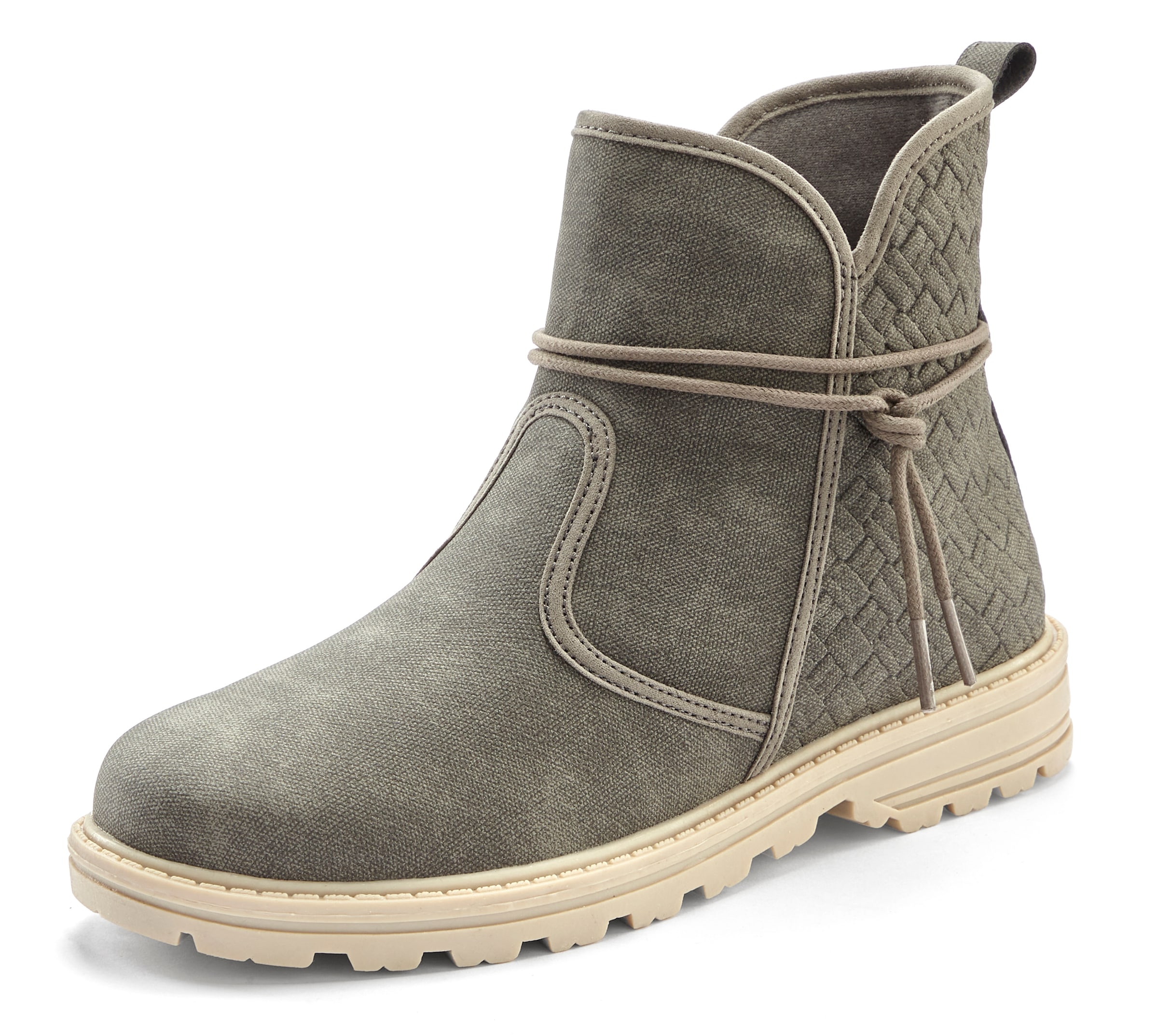 Vivance Stiefelette »Boots, Stiefel«  mit raffinierten Bindebändern VEGAN
