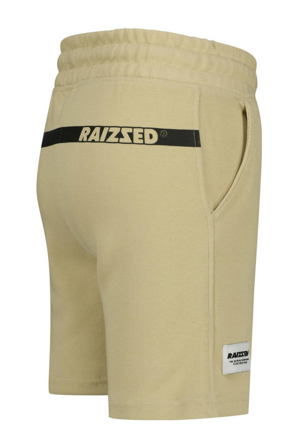 Raizzed sweatshort Rosh met logo lichtzand