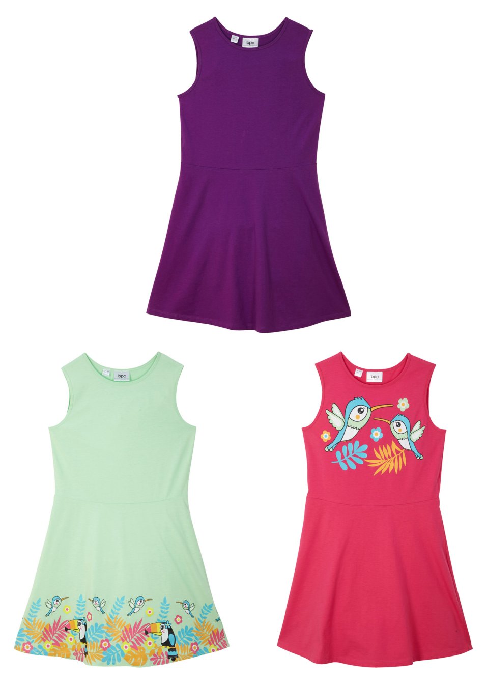 Lot de 3 robes en jersey fille