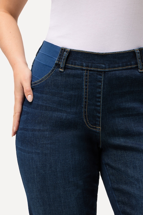 Capri-Jeans Sienna, schmales Bein, Elastikbund, Stretch