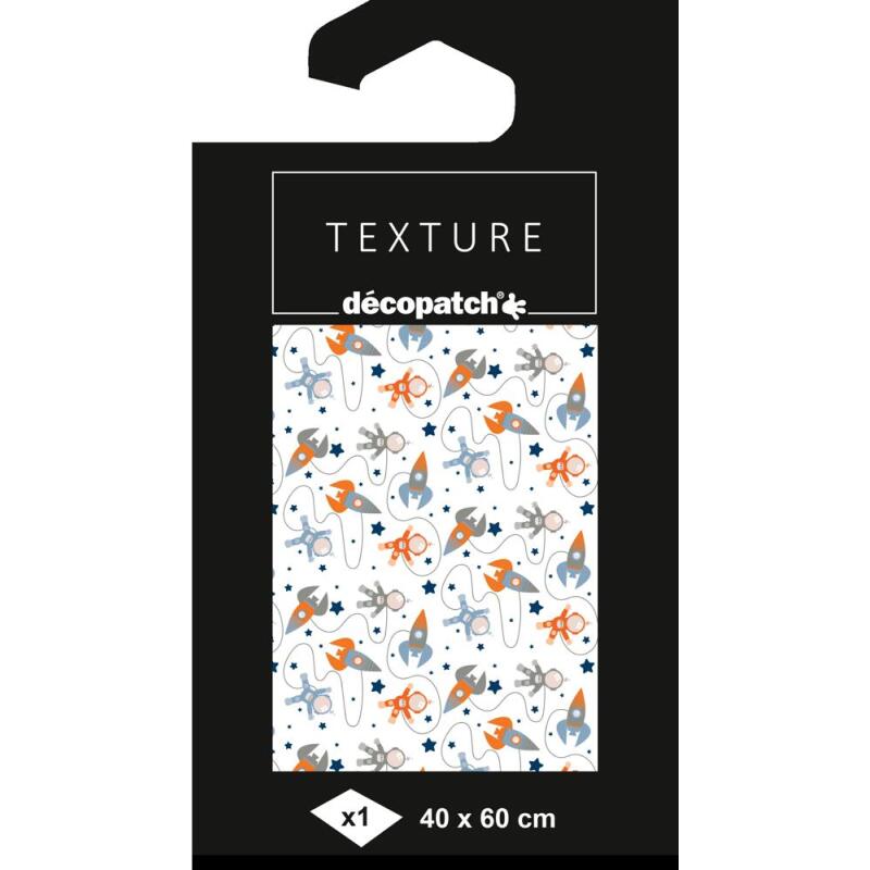 Papier Texture Décopatch n°864 -1 feuille 40x60cm - Blanc
