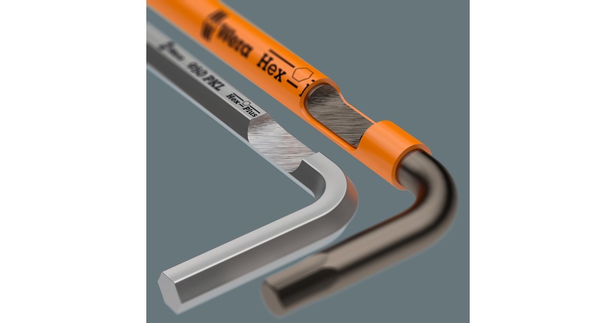 Wera950/9 Hex-Plus Multicolour 3 Stiftsleutelset  (9-delig, kleurgecodeerd, metrisch, BlackLaser)