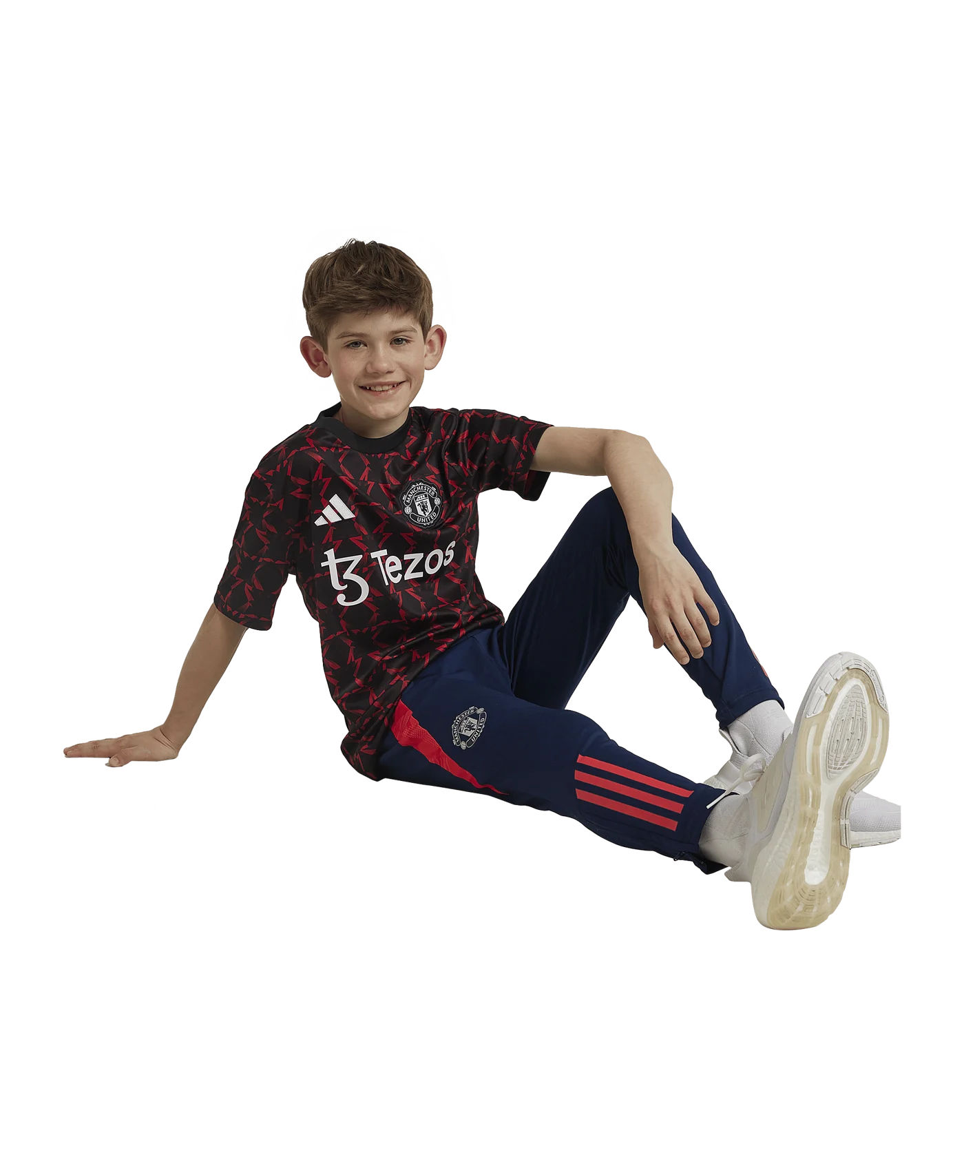 adidas Manchester United Prematch Shirt 2024/2025 Kids Schwarz