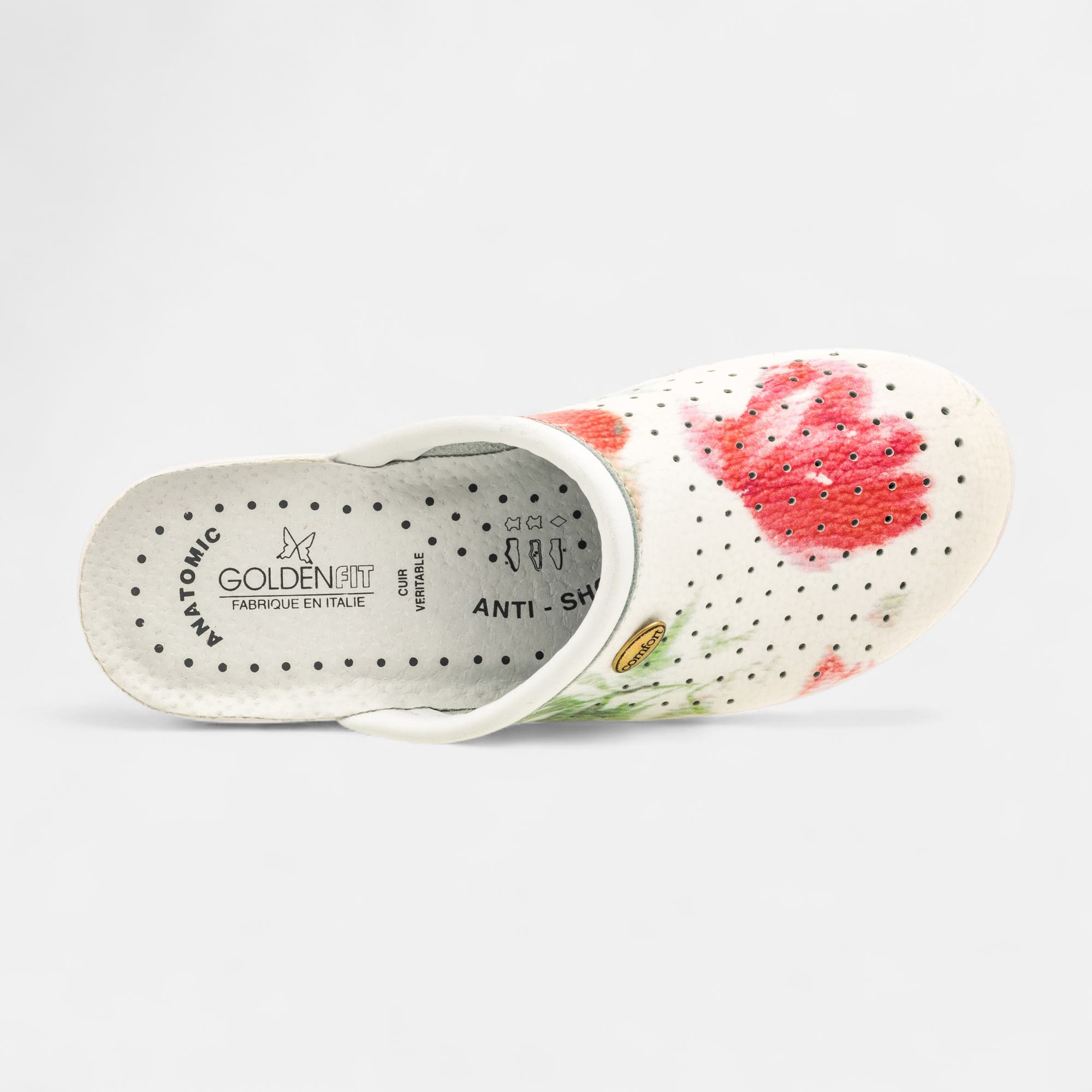 Chaussures confort paramédical Femme en cuir multicolore