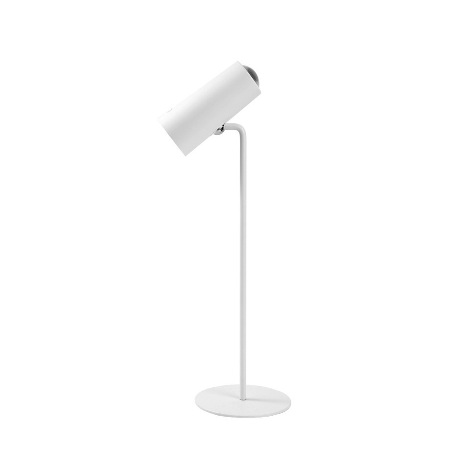 (38.5x12cm) LED Schreibtisch Lampe Sonnenuntergang Projektor Dimmbares USB Licht Biegbare Leselampe mit Touch Steuerung - Weiss