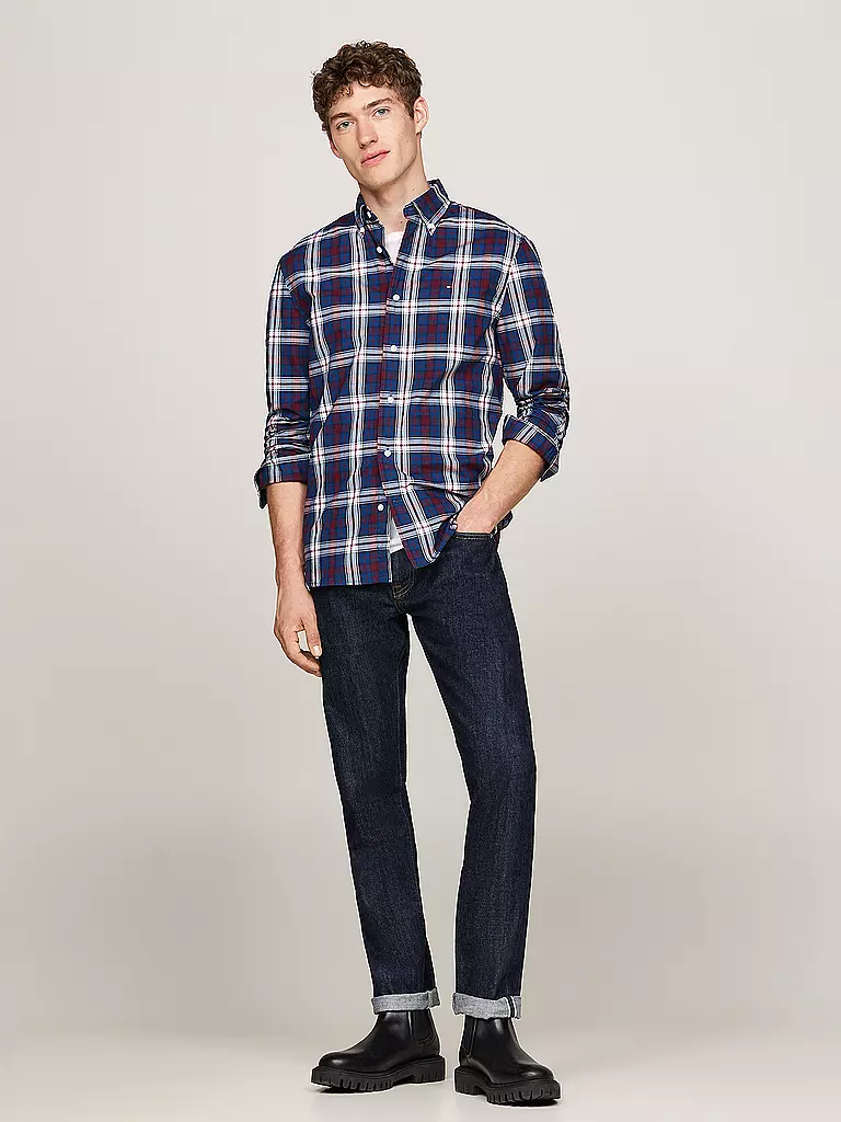 TOMMY HILFIGER Hemd Regular Fit blau