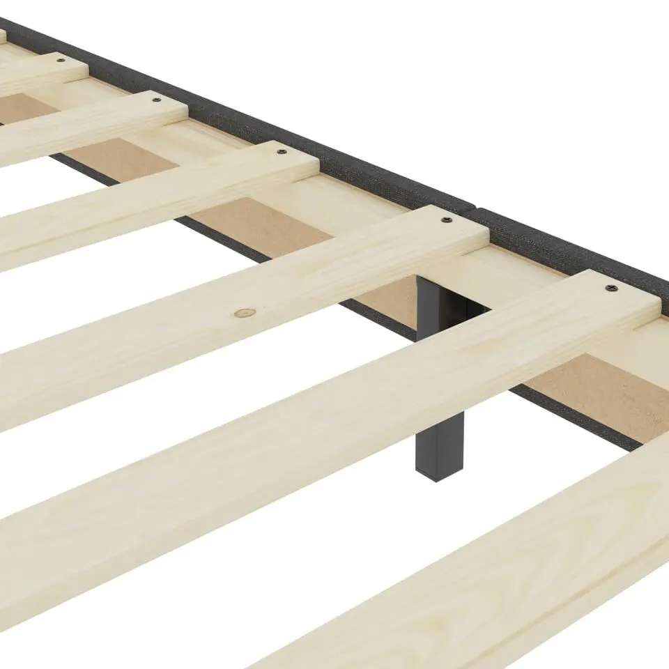 vidaXL - Eenpersoonsbed frame - Grijs - Stof - 100x200 cm