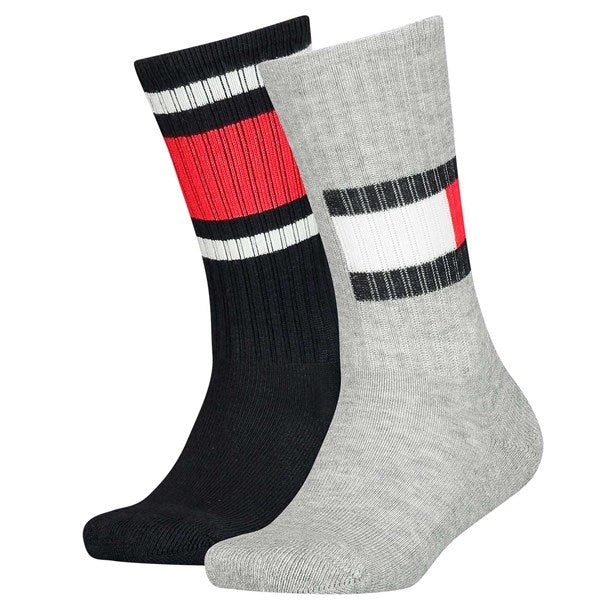 2-pak Flag Strømper White - Tommy Hilfiger