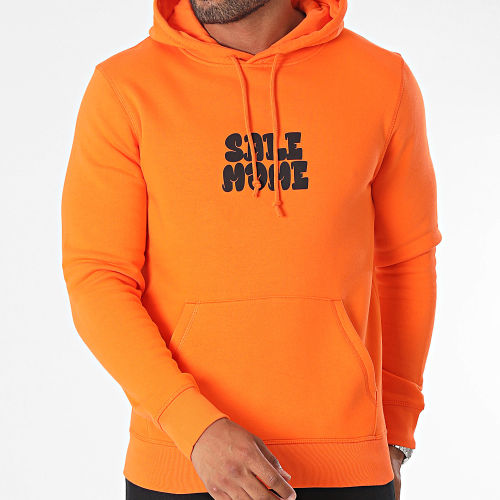 Sweat Capuche Nounours Graffiti Orange