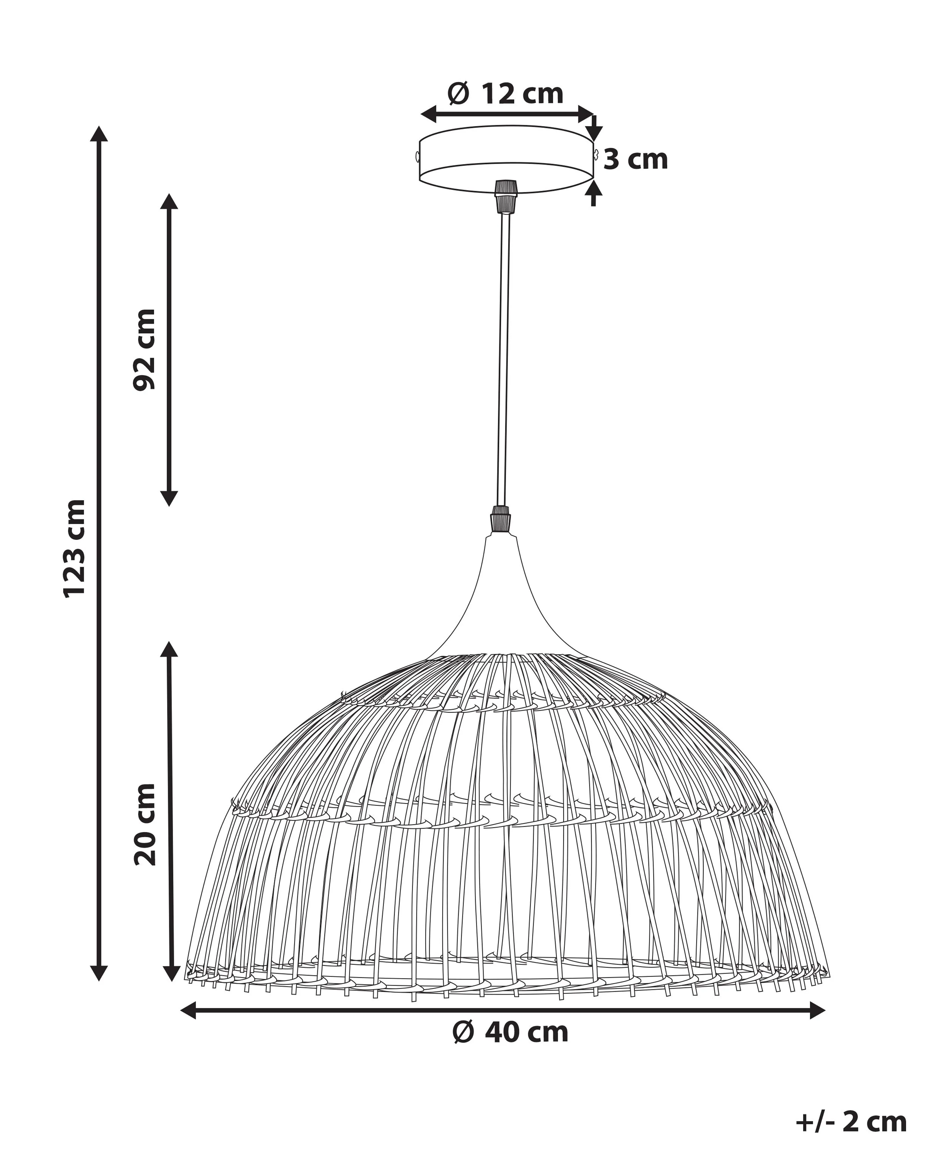 Hanglamp BARARIS Rotan Natuurlijk