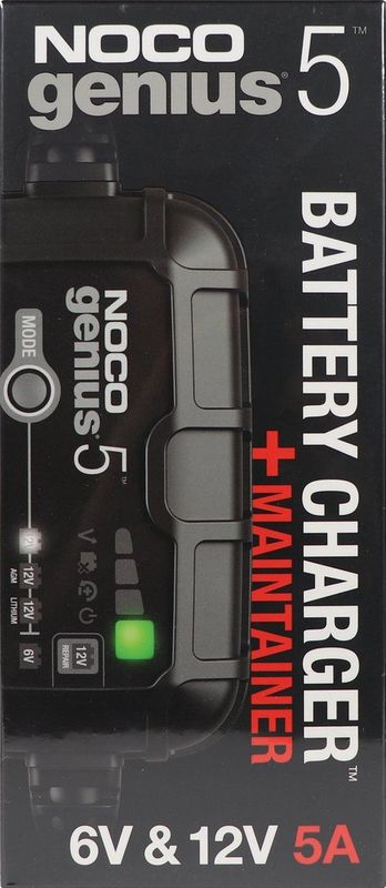 Genius - Genius5EU - Acculader - Zwart - Voor Loodaccu's en Lithium-ion