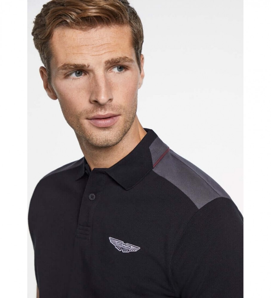 Polo Hackett Color Block preta