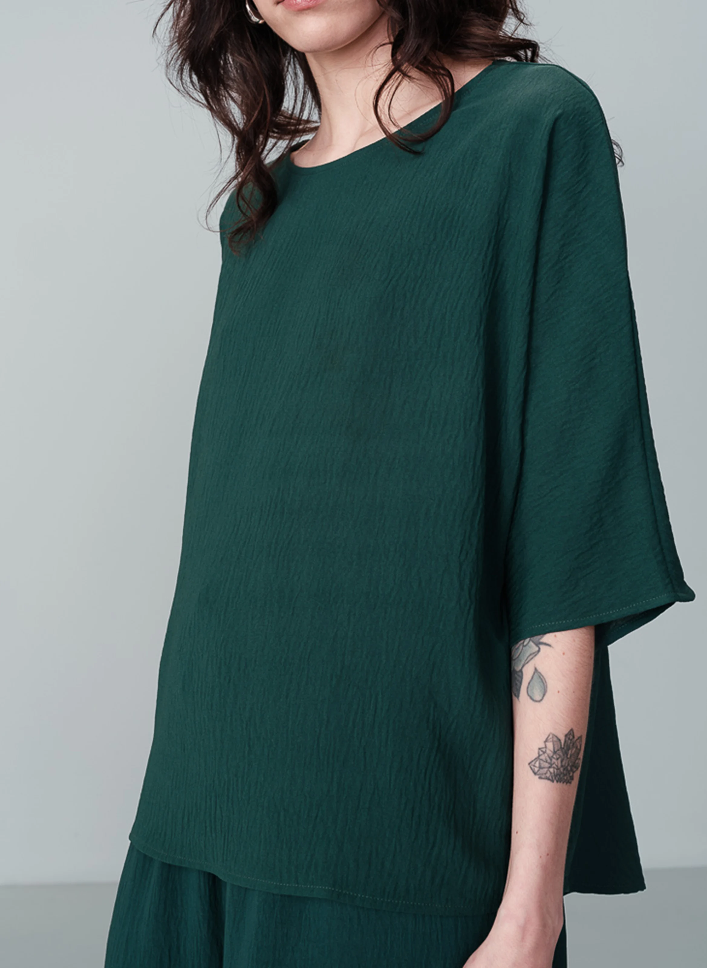 NAVEL - Top col rond ample | Vert