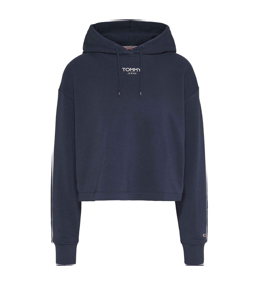 Moletom Tommy Jeans Essential Logo, Azul Marinho
