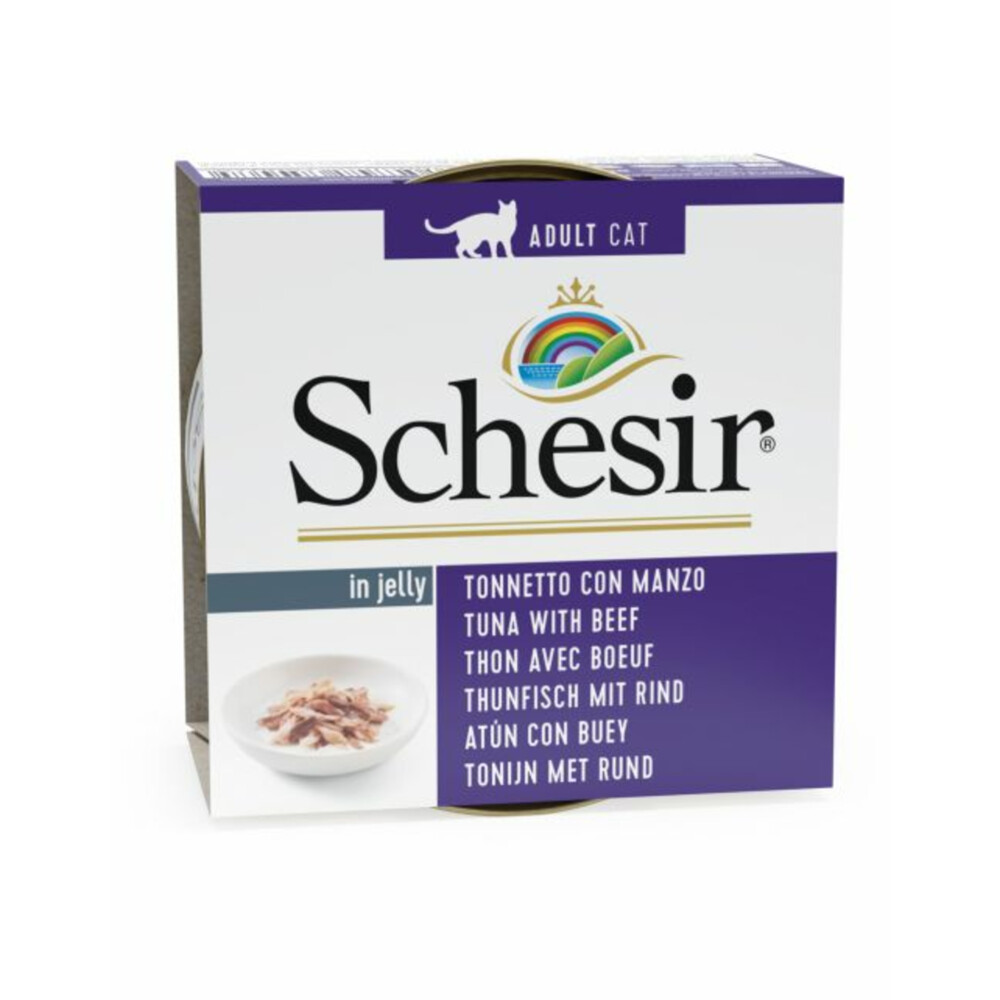 Schesir Kattenvoer Tonijn - Rund85 gr
