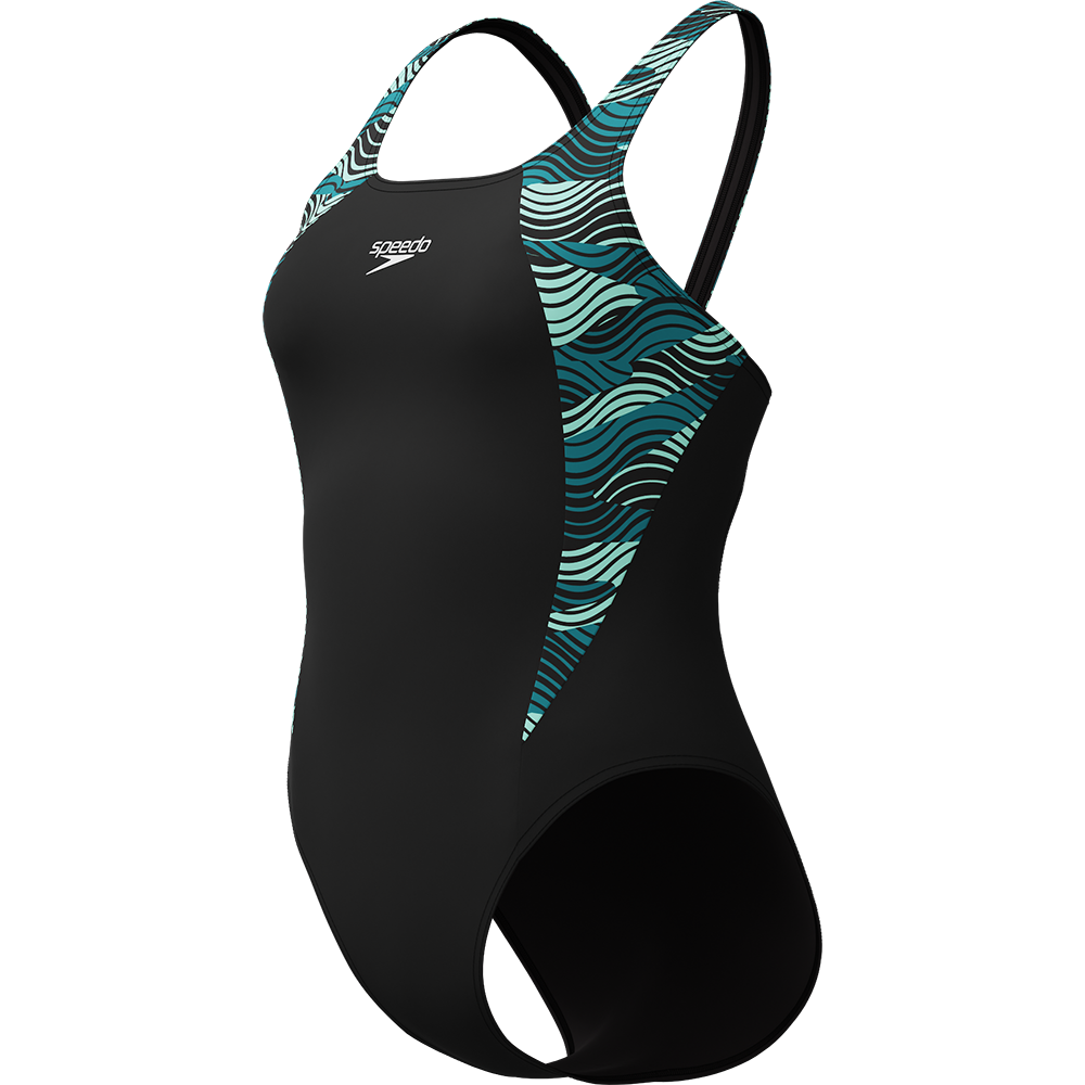 Speedo HyperBoom Splice Muscleback Badeanzug Damen dark teal