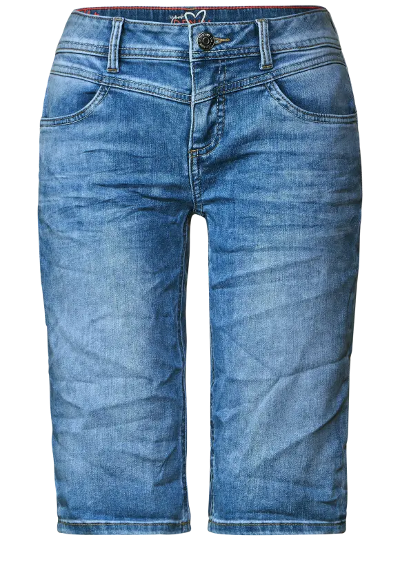 Jeans Bermudashorts - authentic light indigo wash
