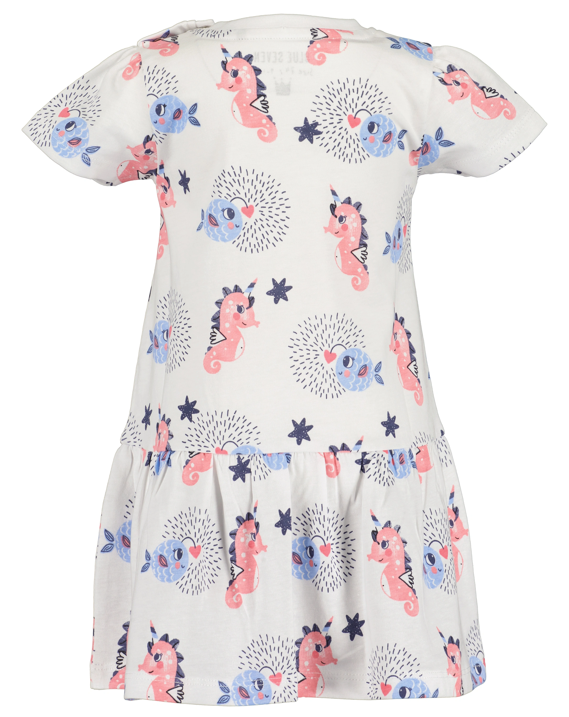 Kurzarm-Kleid UNDERWATER in weiß