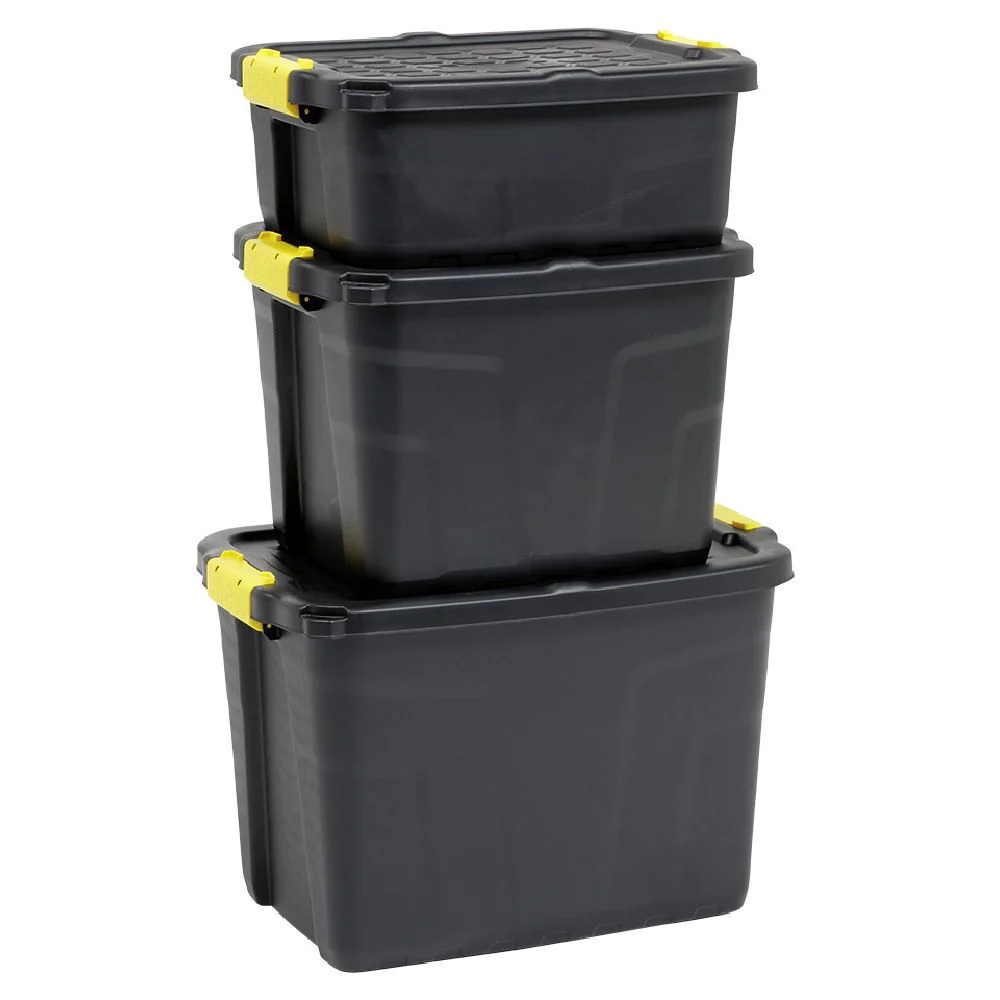Box de rangement brico noir 42L