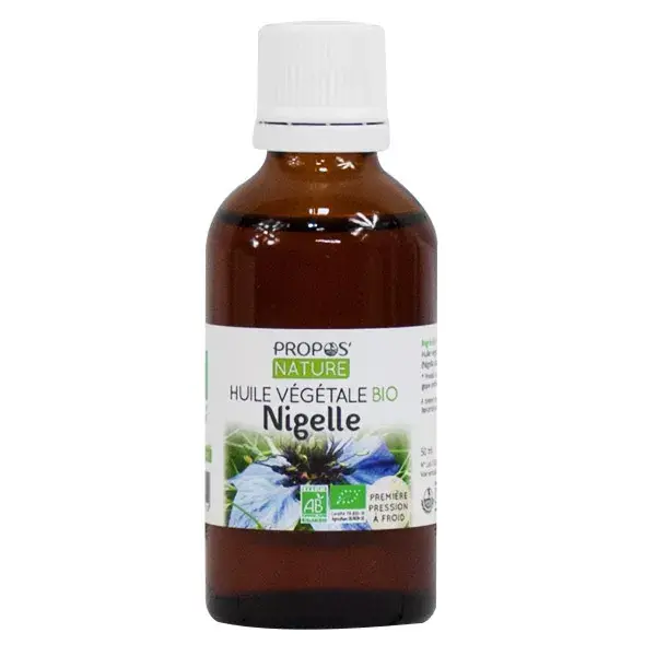 Óleo de Semente de Nigella Orgânico para Aromaterapia e Fitoterapia da Propos' Nature 50ml
