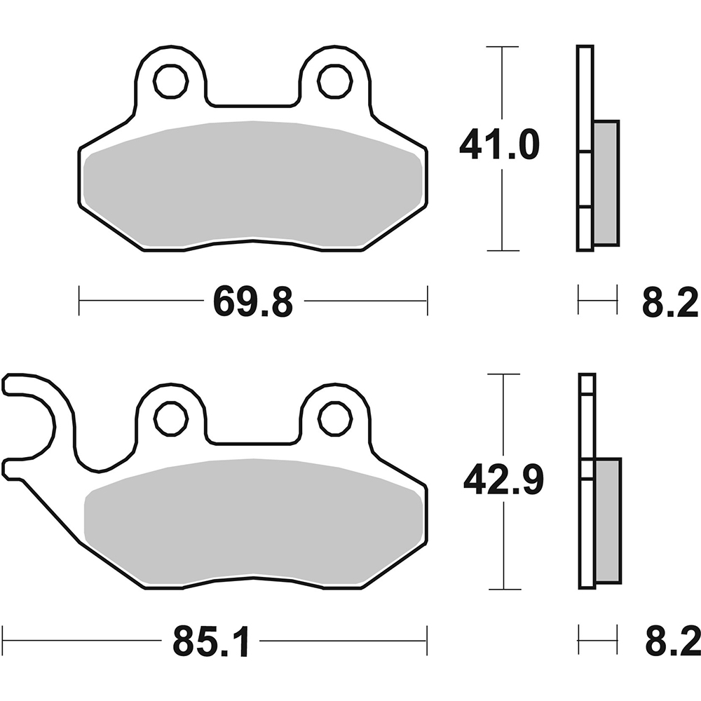 SBS - Plaquettes de frein 140 (708 HF)