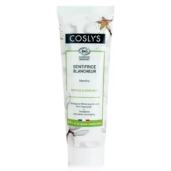 Pasta de dentes clareadora orgânica com menta Coslys 100g