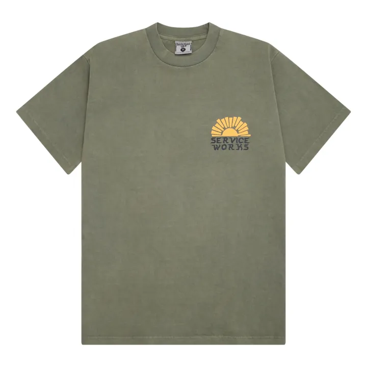 Service Works T-shirt Sunnyside Up Coton Bio | Khaki