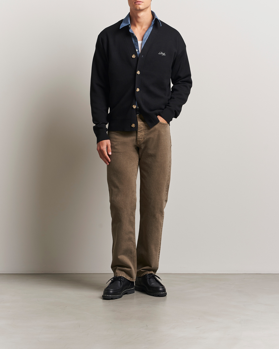Drôle de Monsieur Merino Knitted Cardigan Black