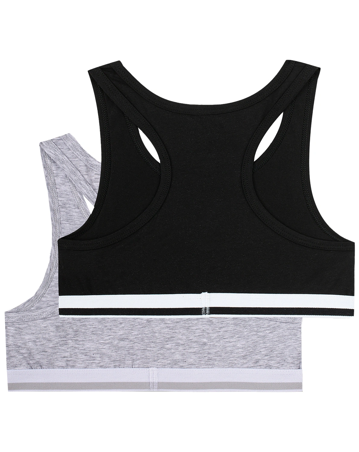 Bustier TEEN SPORT 2er-Pack in hellgrau melange/sc