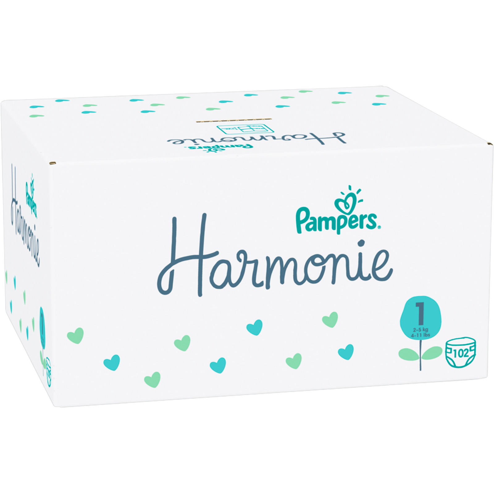 Pampers Harmonie Gr. 1, 2-5 kg, 102 Windeln