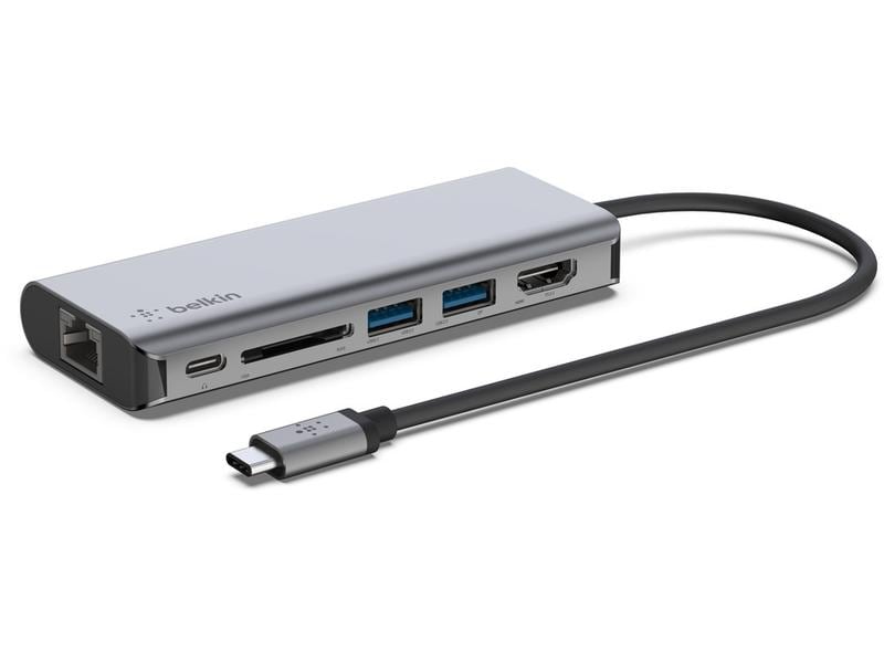 Belkin Dockingstation USB-C Multiport 6-in-1 Kompakter Multiport-Adapter