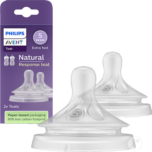 Philips Avent Natural Response Tétine Flow 5 +6 Mois Débit 5 2 Pièces (SCY965/02)