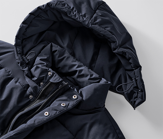 Stepp-Parka mit Kapuze