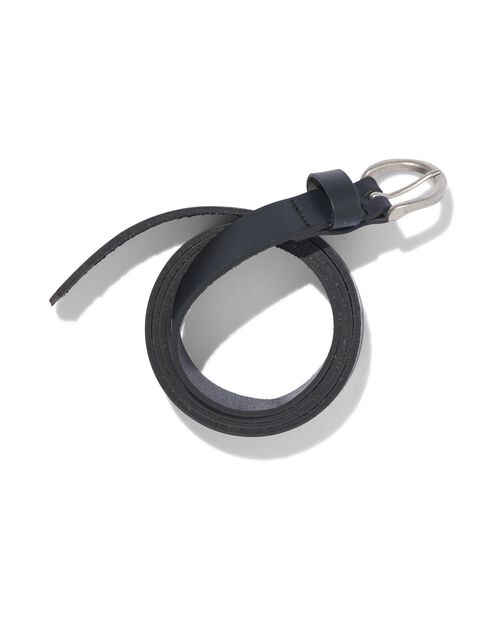 ceinture femme en cuir nervuré 2.5cm noir