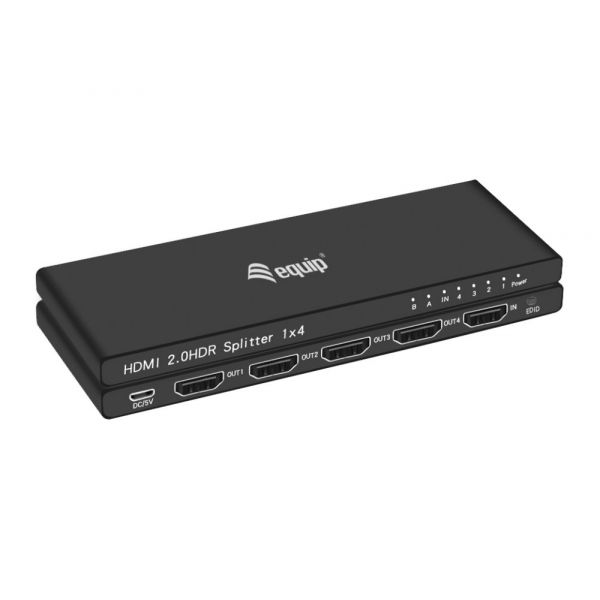 Equip Splitter Ultra Slim 4 Portas HDMI 2.0 - 332717