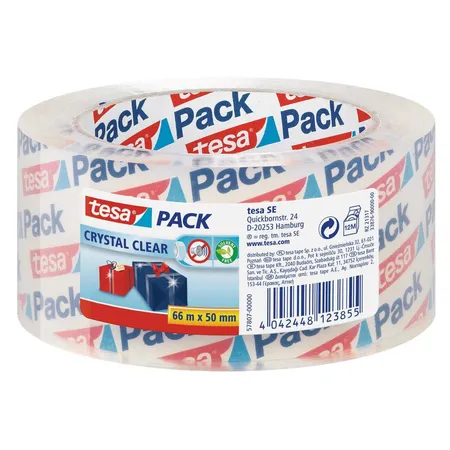 tesa tesapack ultra strong, crystal clear 66mx50mm