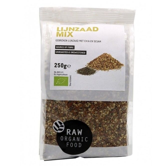 Raw Organic Food Lijnzaadmix chia/sesam (bio) 250 gram