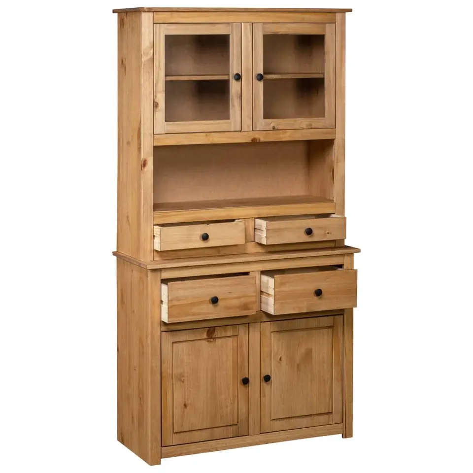 vidaXL - Hoge Kast - Bruin - Grenenhout