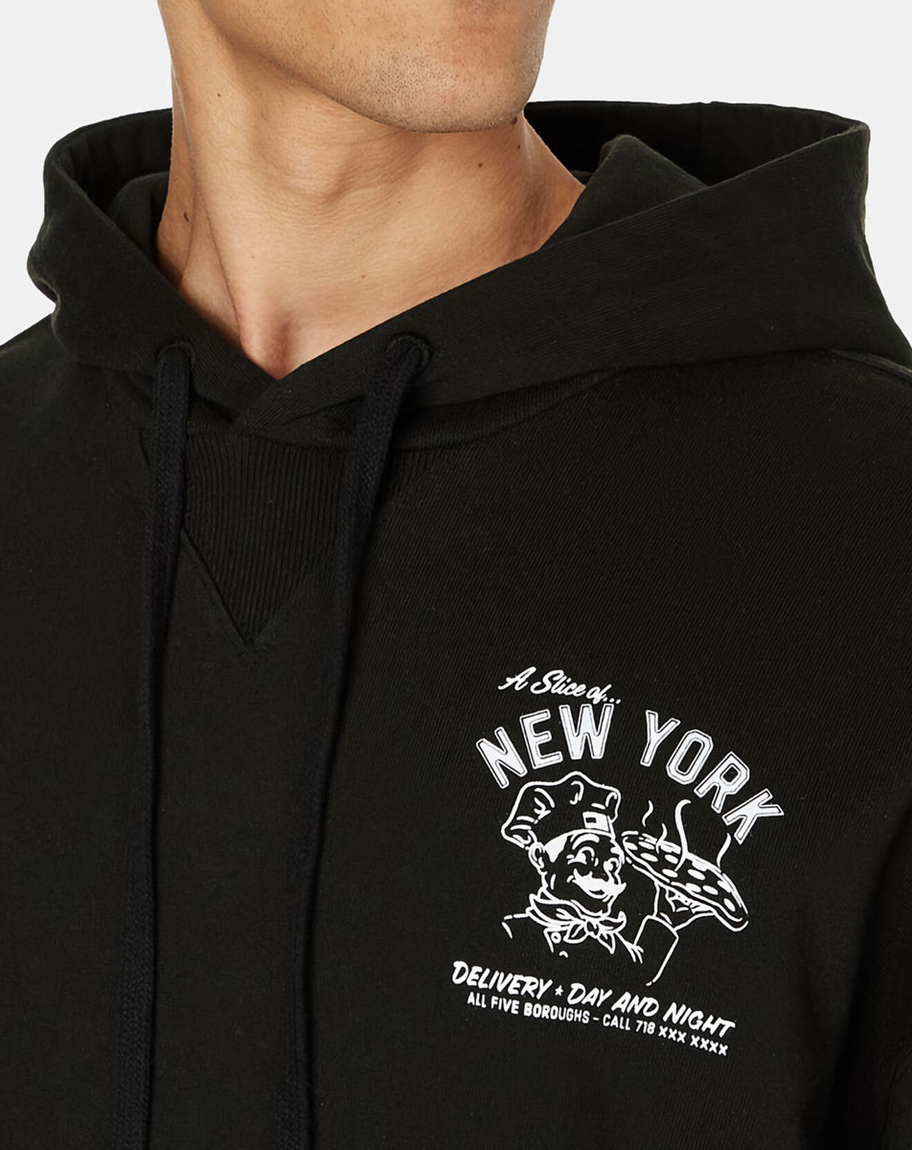 Tommy Jeans Sweat à capuche Best Pizza noir