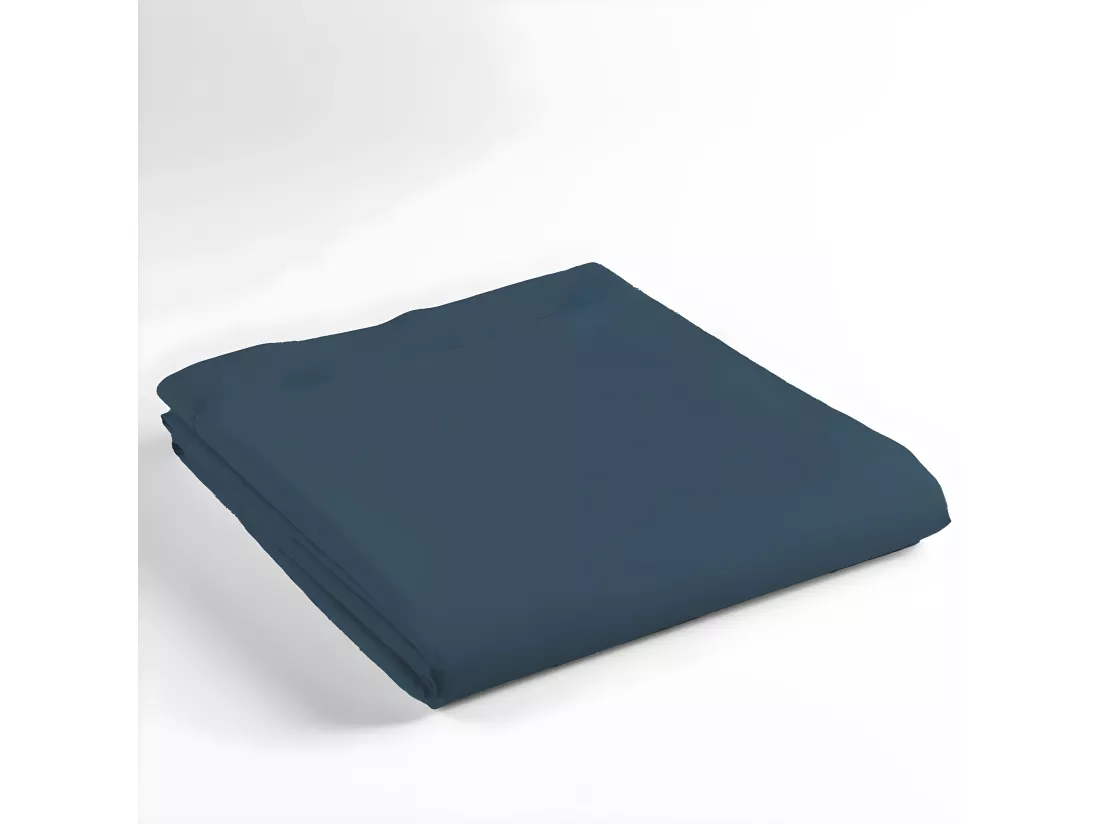 Drap plat uni - 180 x 290 cm - Lina - Bleu
