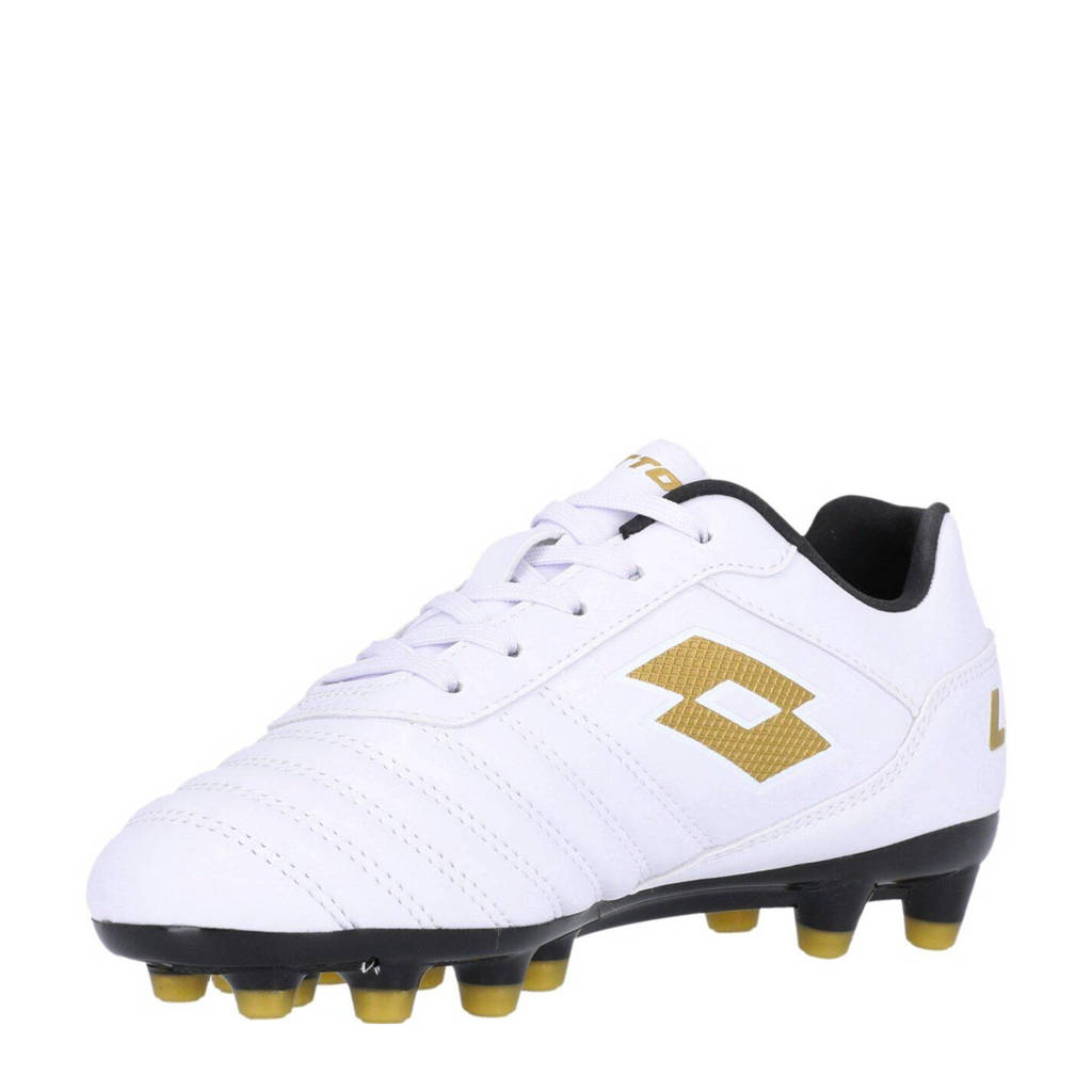 Lotto Milano 700 AGM junior voetbalschoenen wit/goud