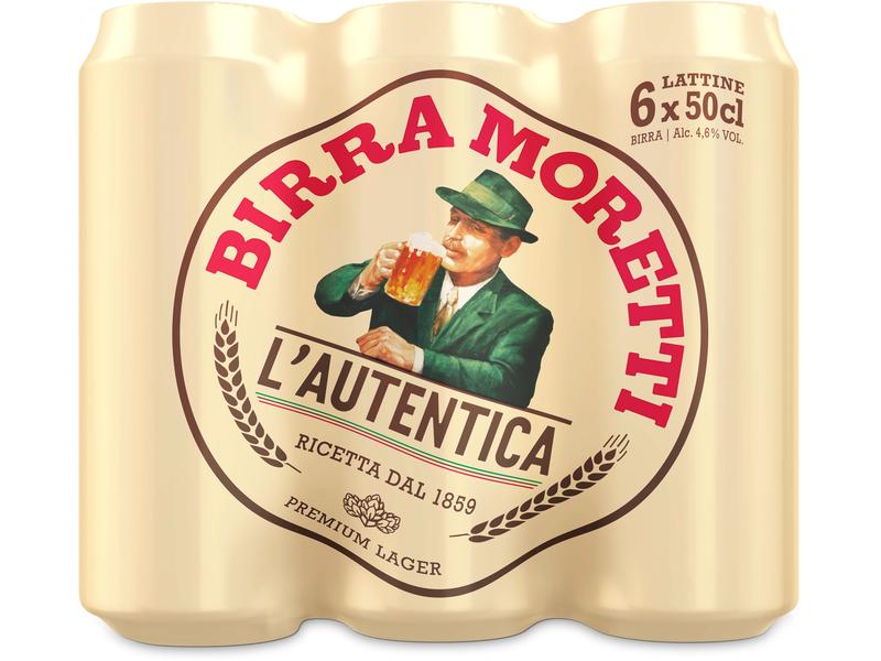 Birra Moretti Bier L`autentica 6 x 0.5 l Lagerbier