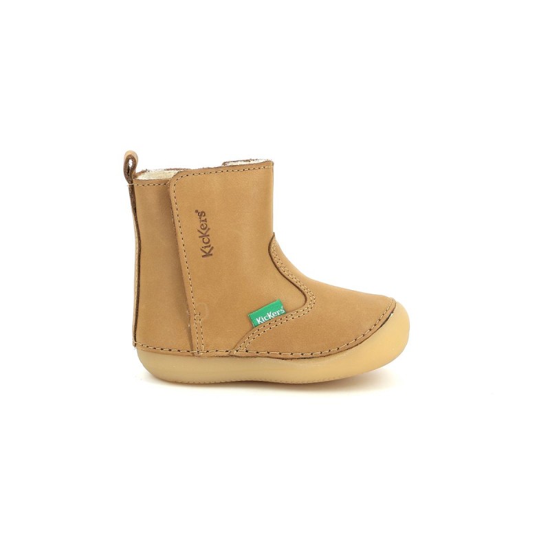 Kickers Kickers Socool cho fourrées Camel Clair