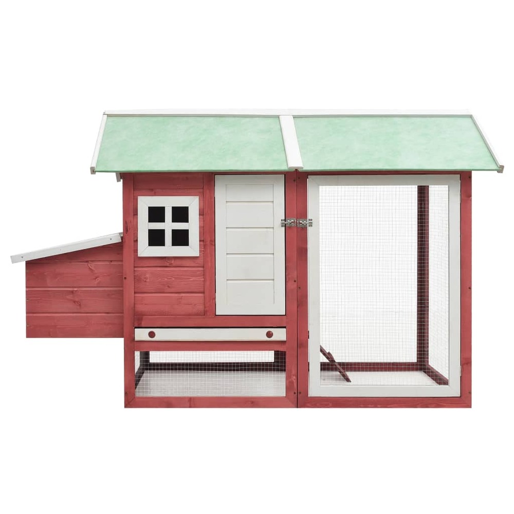 Poulailler 170 x 81 x 110 cm bois de pin massif et sapin rouge