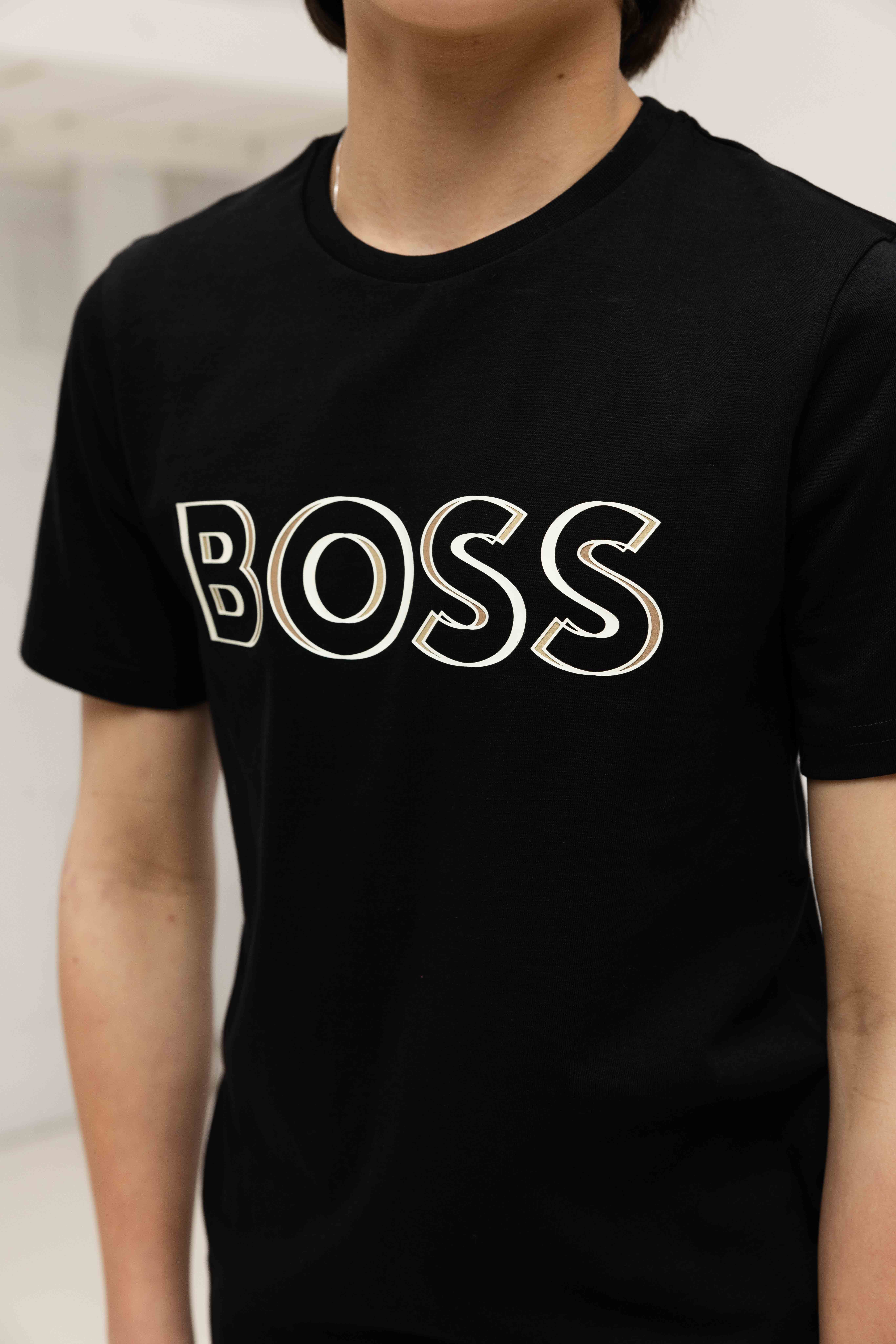Hugo Boss 3D Logo T-Shirt Kids Zwart
