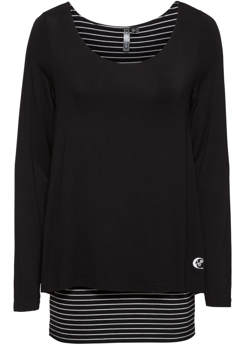 T-shirt long manches longues en double épaisseur