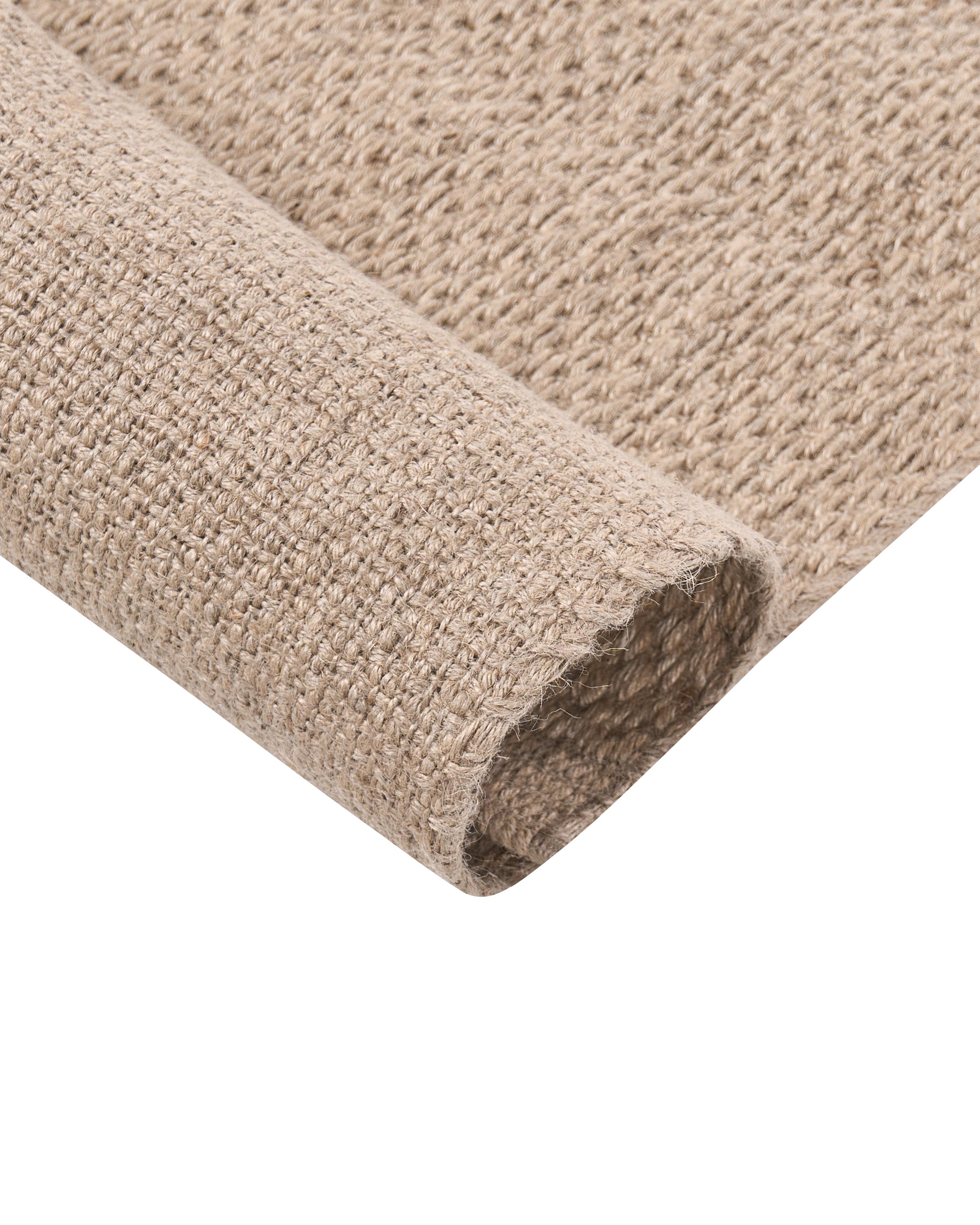 Vloerkleed NANDED Lichtbeige 80 x 300 cm Jute