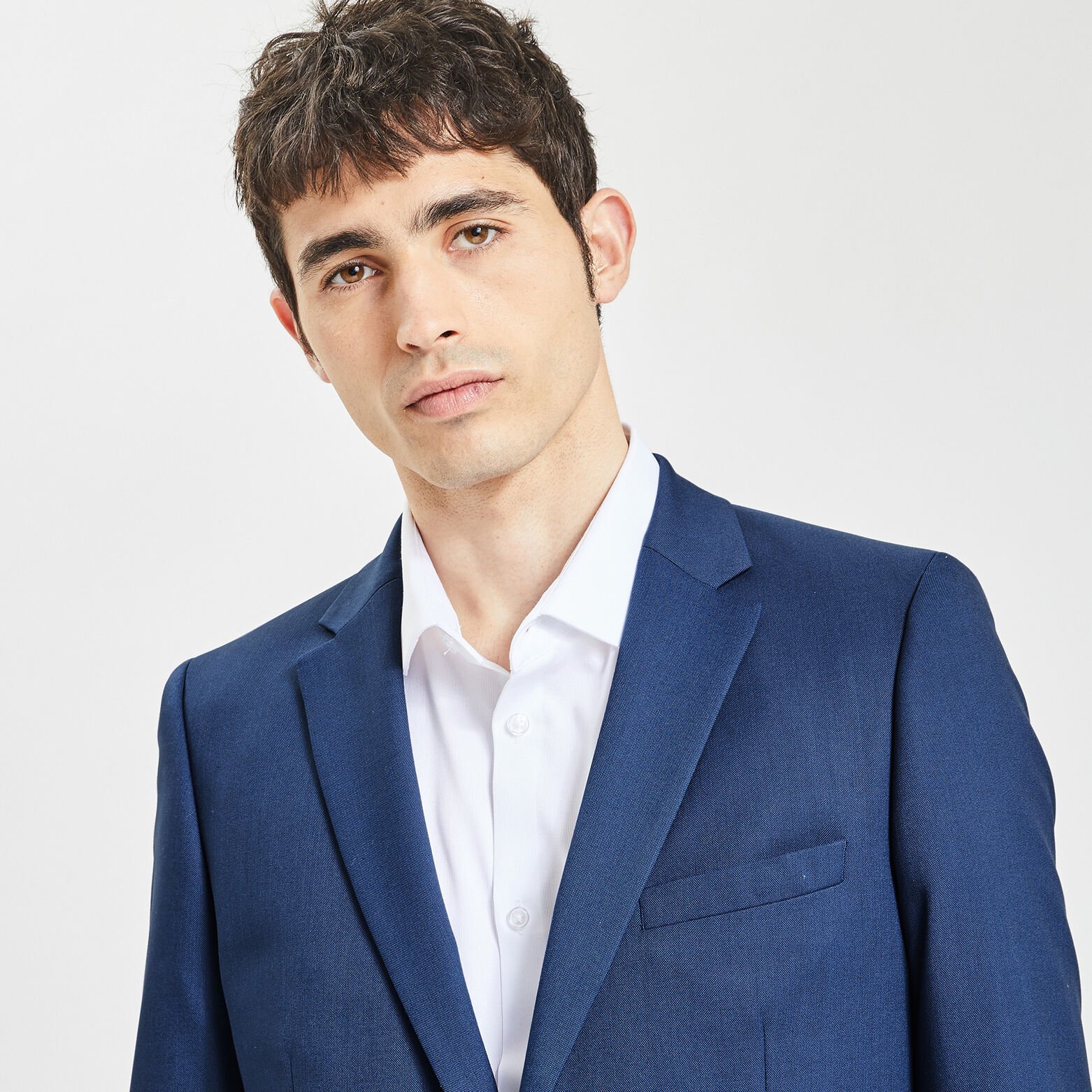 Veste de costume slim Bleu moyen