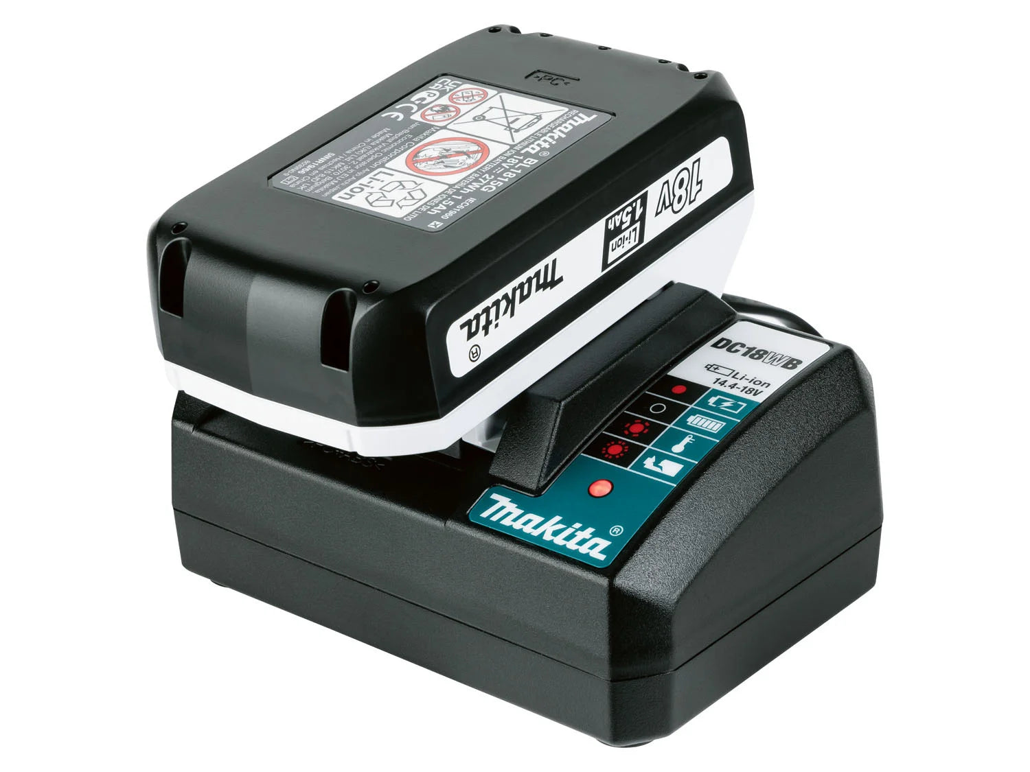 Makita 18 V cordless drill/driver set &raquo;DF488D&laquo;, with 2 batteries and charger